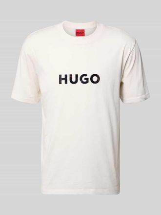 HUGO BOSS Regular Fit T-Shirt aus reiner Baumwolle Modell DUMEO in Kitt, Gr&ouml;&szlig;e XXL