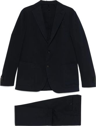 Incotex Pak met enkele rij knopen - Blauw