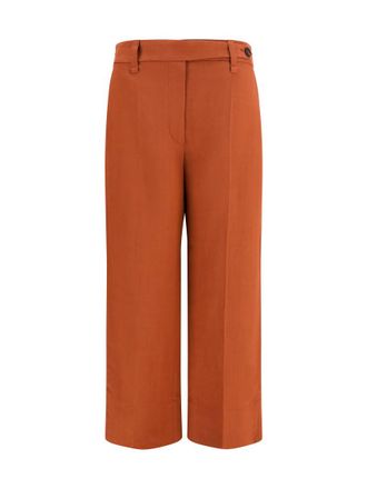 Brunello Cucinelli Brown Tailored Flat Front Pants
