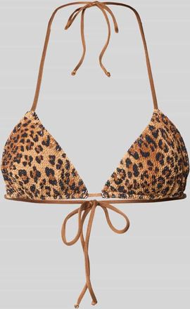 MC2 Saint Barth Bikini-Oberteil mit Schn&uuml;rung Modell LEAH in Mittelbraun, Gr&ouml;&szlig;e L