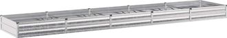 vidaXL Cama De Jard&iacute;n Elevada Plateado 400 X 80 X 24 Cm Galvanizado Vidaxl