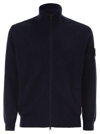 Stone Island trui met normale pasvorm en ritssluiting