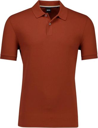 HUGO BOSS Tops, Heren, Oranje, 2Xl, Oranje poloshirt korte mouw