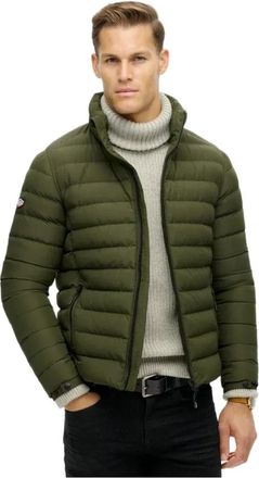 Superdry Fuji Puffer Jacket - Heren - Winterjassen - Groen - L - Polyester - Jassen