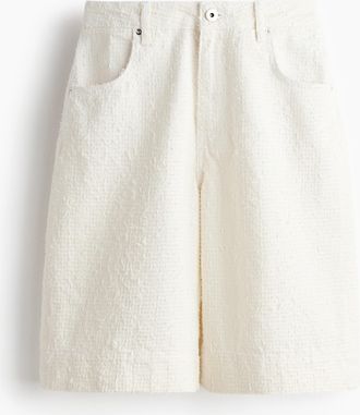 H&M Bermudashorts aus strukturiertem Twill - White