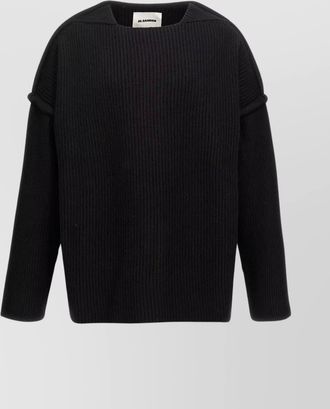 Jil Sander ribbed texture round neck sweater