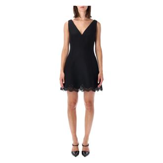 Valentino Minivestido Crepe Couture con encaje - Dresses - Mujer - Negro - S