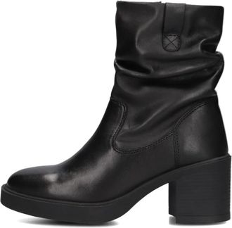 Omoda Schoenen, Dames, Zwart, 39 EU, Leer, Zwarte leren enkellaarzen Farma-09
