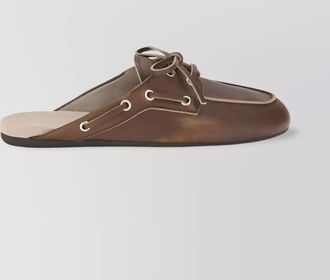 Miu Miu leather flat mules
