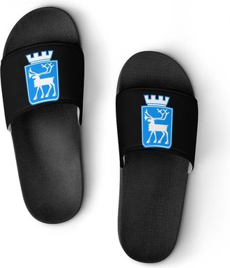 Generic Coat of Arms of Tromso Unisex Beach Slippers & Pool Slides Anti-Slip House Shoes for Home Outdoor
