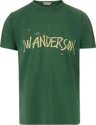J.W.Anderson T-shirt met logoprint - Groen