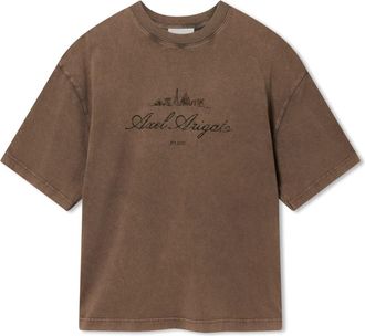 Axel Arigato Paris Washed Sky T-Shirt - Heren - T-shirts - Bruin - XL - Katoen - Tops