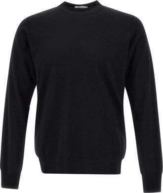 Paolo Pecora 16-Gauge Wollen Trui - Heren - Ronde hals truien - Zwart - 2XL - Wol - Truien & Vesten