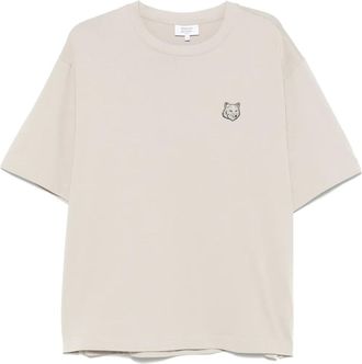 Maison Kitsuné T-shirt con applicazione Bold Fox Head - Toni neutri