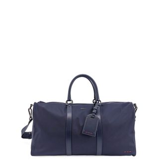 Kiton Nylon Duffel Bag With Leather Inserts