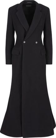 Balenciaga wool double-breasted coat - Black