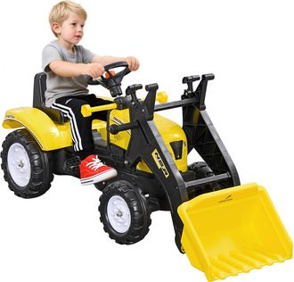 OEM Tractor A Pedales Para Ni&ntilde;os A Partir De 3 A&ntilde;os Excavadora Con Pala Delantera Carga 35 Kg 114x41x52 Cm Amarillo