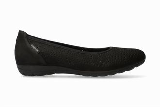 Mephisto Womens Elsie Perf Ballerina Shoe In Black