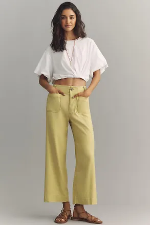Maeve Colette European Linen Stretch Wide Leg Pants