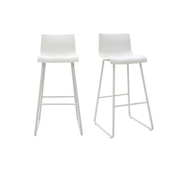 Miliboo Miliboo - Taburetes De Bar Modernos Blancos 76 Cm (lote De 2) Ona