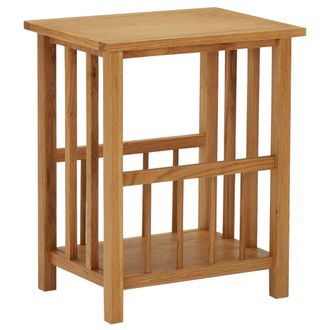 vidaXL Vidaxl - Mesa Revistero Madera Maciza De Roble 45x35x55 Cm
