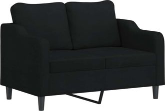 vidaXL Sof&aacute; De 2 Plazas De Tela Negro 120 Cm Vidaxl