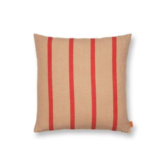 Ferm Living Grand Kissen, 50 x 50 cm, camel / rot