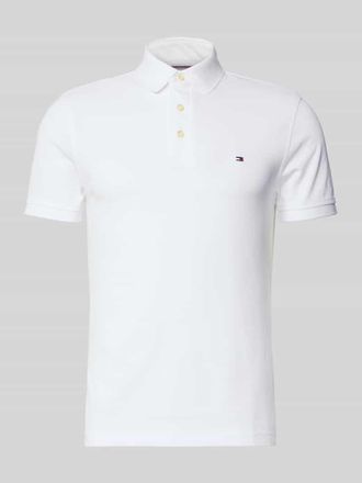 Tommy Hilfiger Slim Fit Poloshirt mit Stretch-Anteil in Weiss, Größe XXXL