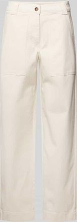 Selected Wide Leg Jeans aus Bio-Baumwoll-Mix Modell HOTEL AMOUR in Offwhite, Gr&ouml;&szlig;e 34