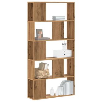 Berkfield Home Bookcase 5-Tier Artisian Oak 80.5x23.5x162.5 cm Engineered Wood in Brown
