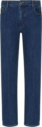Emporio Armani J76 Straight-fit Jeans - Heren - Regular Fit Jeans - Blauw - W31 - Katoen - Jeans