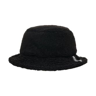 Moschino Hats, female, Black, Size: ONE SIZE Faux Fur Bucket Hat Nero Aw25