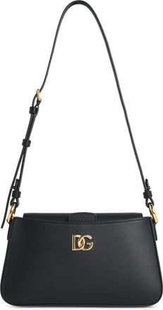 Dolce & Gabbana zwarte leren telefoontas van kalfsleer