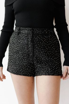 Astr Wynn Sequins Shorts In Black