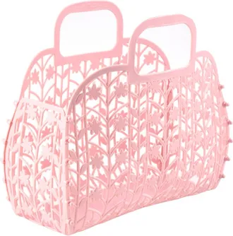 OEM Cesta De Almacenamiento Hueca Para Ba&ntilde;o, Cesta De Ducha De Pl&aacute;stico Rosa