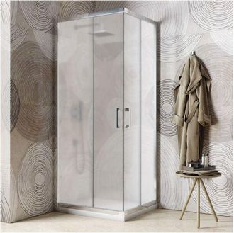 Mobo Lato doccia telescopico in vetro temperato satinato 4mm modello tina h.190 cm 90-100 satinato MOBO