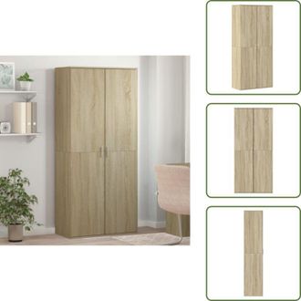 vidaXL The Living Store Scarpiera Rovere Sonoma 80x39x178 cm in Legno Multistrato - Scarpiera in legno multistrato