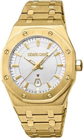 Roberto Cavalli Uomo Ottagono Silver-tone Dial Mens Watch RC5G102M0095