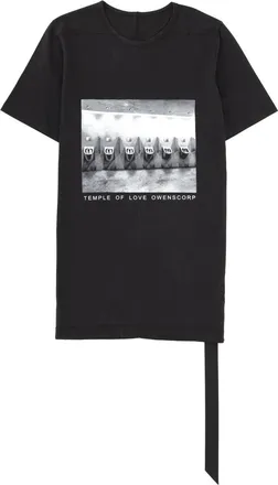 Rick Owens Black Level T Monochrome Graphic T-Shirt