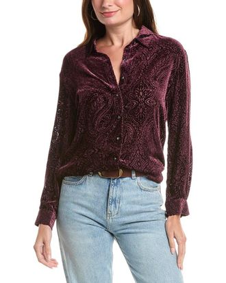 Johnny Was Maisen Button-Down Silk-Blend Tunic