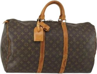 Louis Vuitton Pre-owned Weekend Bags, female, Brown, Size: ONE SIZE Pre-owned Canvas Weekend Bag