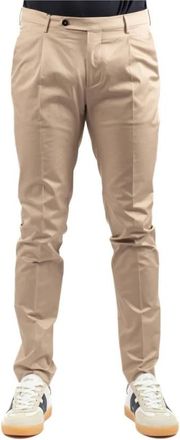 Berwich Stijlvolle Broek voor Mannen - Heren - Slim Fit Broeken - Beige - M - Broeken