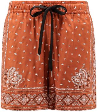 Pinko Viscose Shorts With Bandana Print