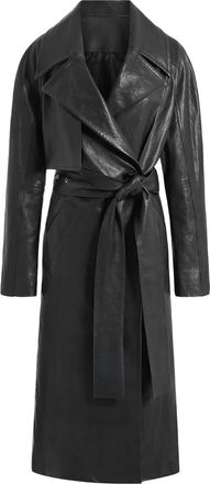16Arlington Palmi belted leather coat - Black