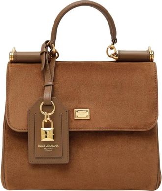 Dolce & Gabbana My Sicily Handbag - Dames - Handtassen - Bruin - ONE Size - Leer - Tassen