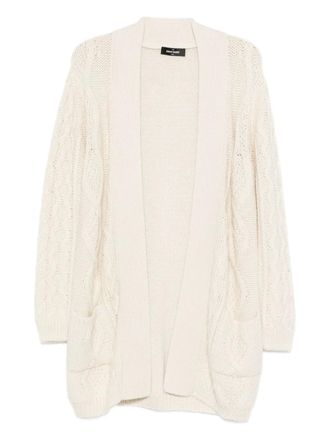Gran Sasso cable-knit pockets cardigan - women - Alpaca - 40 - White