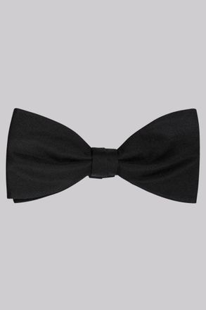 Moss Black Silk Bow Tie
