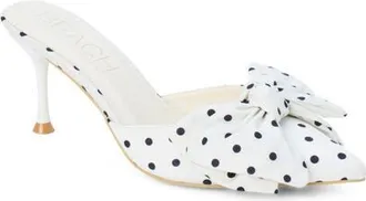 Matisse Footwear Goldie Bow Pointed Toe Mule in White Dot at Nordstrom, Size 10