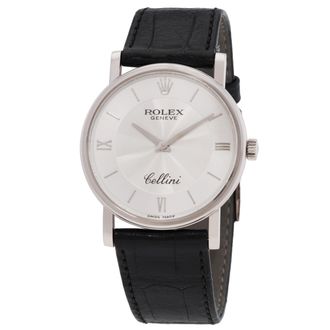 Rolex Pre-owned Rolex Cellini Hand Wind Silver Dial Mens Watch RLX 5115 SRL