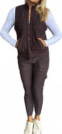 Xcvi Aeric Quilted Vest In Bistro Pigment